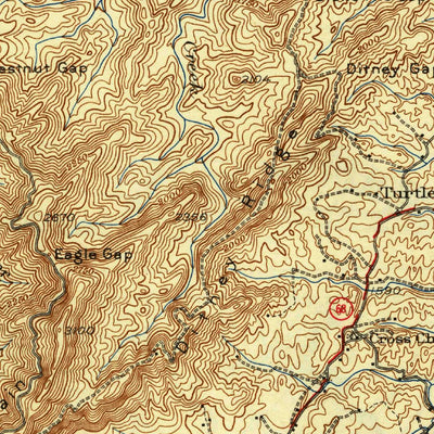 United States Geological Survey Ducktown, TN-NC (1943, 62500-Scale) digital map