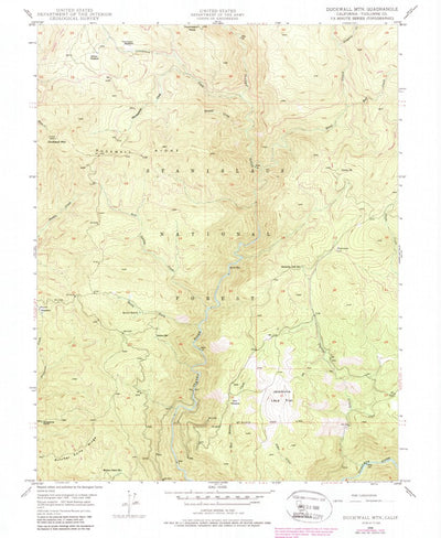 United States Geological Survey Duckwall Mountain, CA (1948, 24000-Scale) digital map