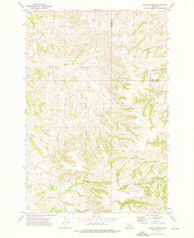 United States Geological Survey Dudley Spring, MT (1972, 24000-Scale) digital map