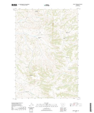 United States Geological Survey Dudley Spring, MT (2020, 24000-Scale) digital map