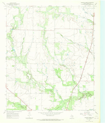 United States Geological Survey Dudleys Creek, TX (1966, 24000-Scale) digital map