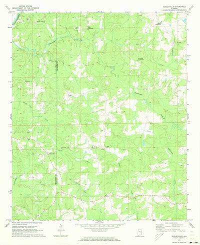 United States Geological Survey Dudleyville, AL (1971, 24000-Scale) digital map