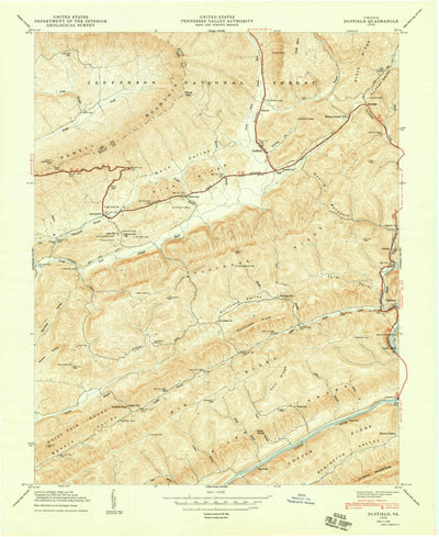 United States Geological Survey Duffield, VA (1950, 24000-Scale) digital map