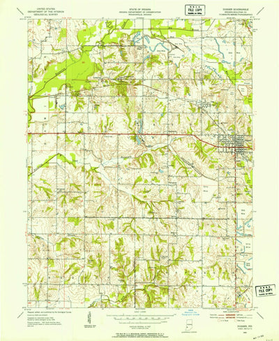 United States Geological Survey Dugger, IN (1952, 24000-Scale) digital map