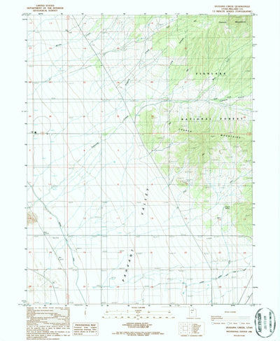 United States Geological Survey Duggins Creek, UT (1986, 24000-Scale) digital map