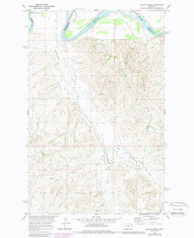 United States Geological Survey Dugout Creek, MT (1969, 24000-Scale) digital map