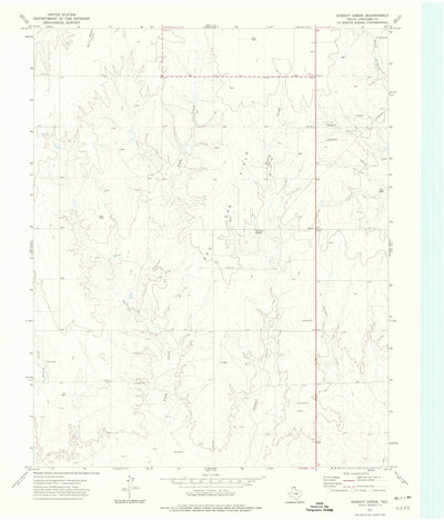 United States Geological Survey Dugout Creek, TX (1972, 24000-Scale) digital map
