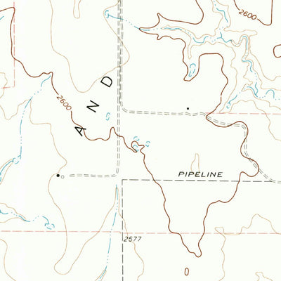 United States Geological Survey Dugout Creek, TX (1972, 24000-Scale) digital map