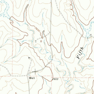 United States Geological Survey Dugout Creek, TX (1972, 24000-Scale) digital map