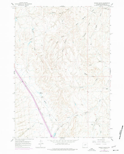 United States Geological Survey Dugout Ranch, WY (1961, 24000-Scale) digital map