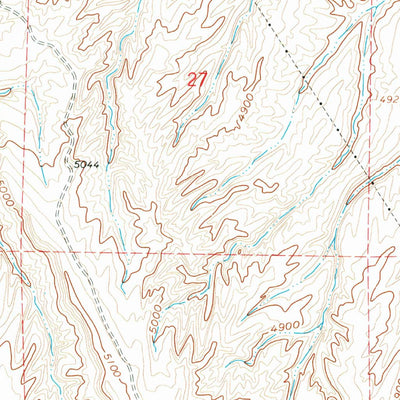 United States Geological Survey Dugout Ranch, WY (1961, 24000-Scale) digital map