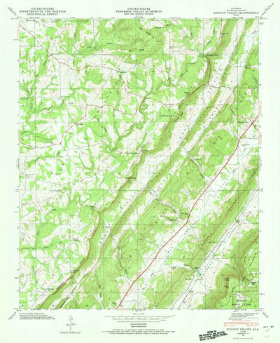 United States Geological Survey Dugout Valley, AL (1946, 24000-Scale) digital map