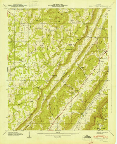 United States Geological Survey Dugout Valley, AL (1947, 24000-Scale) digital map