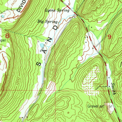 United States Geological Survey Dugout Valley, AL (1975, 24000-Scale) digital map