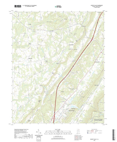 United States Geological Survey Dugout Valley, AL (2020, 24000-Scale) digital map