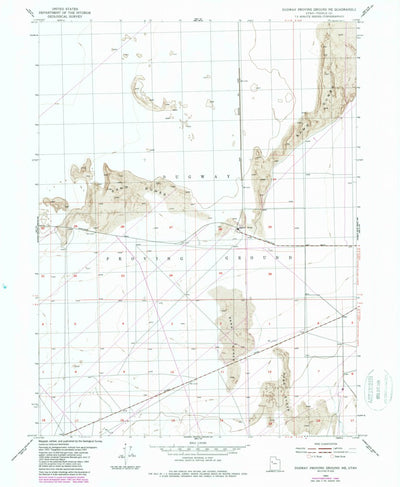 United States Geological Survey Dugway Proving Ground NE, UT (1954, 24000-Scale) digital map