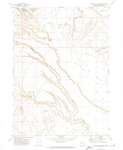 United States Geological Survey Duhaime Flat West, OR (1971, 24000-Scale) digital map