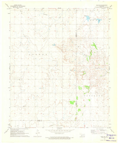 United States Geological Survey Duke SW, OK (1971, 24000-Scale) digital map