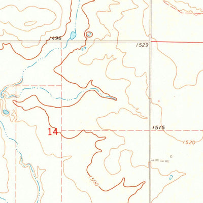 United States Geological Survey Duke SW, OK (1971, 24000-Scale) digital map