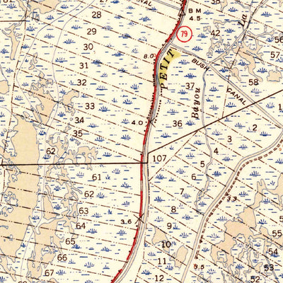 United States Geological Survey Dulac, LA (1941, 62500-Scale) digital map