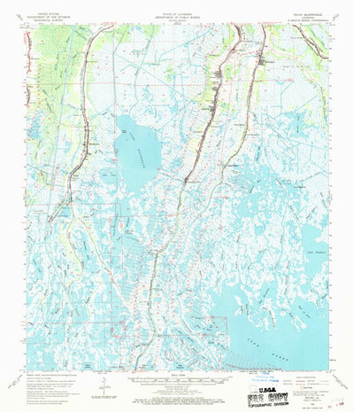 United States Geological Survey Dulac, LA (1964, 62500-Scale) digital map