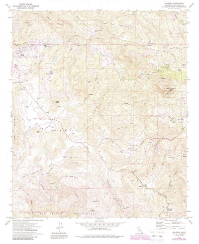 United States Geological Survey Dulzura, CA (1972, 24000-Scale) digital map
