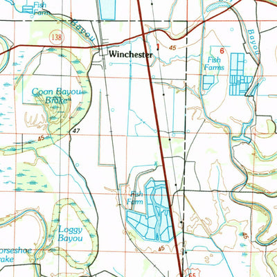 United States Geological Survey Dumas, AR-MS (1986, 100000-Scale) digital map