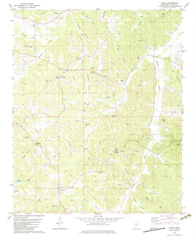 United States Geological Survey Dumas, MS (1982, 24000-Scale) digital map