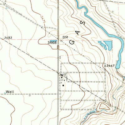 United States Geological Survey Dumas NE, TX (1972, 24000-Scale) digital map