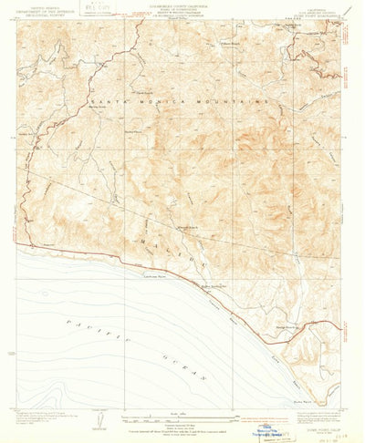 United States Geological Survey Dume Point, CA (1932, 24000-Scale) digital map