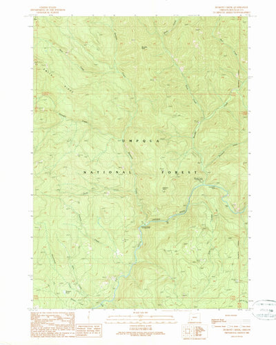 United States Geological Survey Dumont Creek, OR (1989, 24000-Scale) digital map