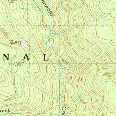 United States Geological Survey Dumont Creek, OR (1989, 24000-Scale) digital map