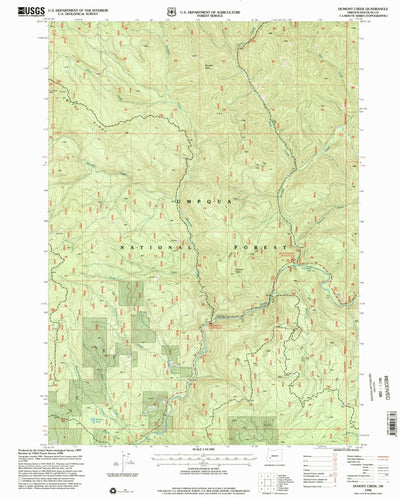 United States Geological Survey Dumont Creek, OR (1998, 24000-Scale) digital map