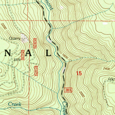 United States Geological Survey Dumont Creek, OR (1998, 24000-Scale) digital map