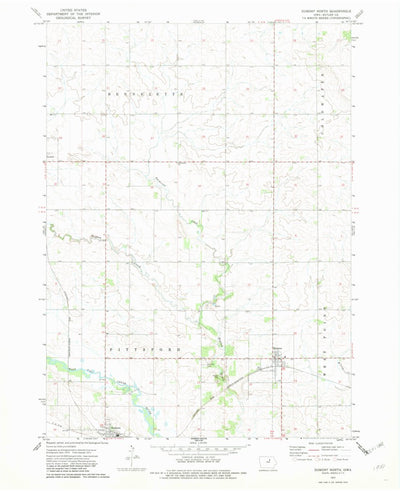 United States Geological Survey Dumont North, IA (1972, 24000-Scale) digital map