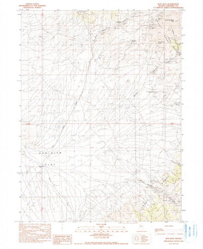 United States Geological Survey Dun Glen, NV (1990, 24000-Scale) digital map