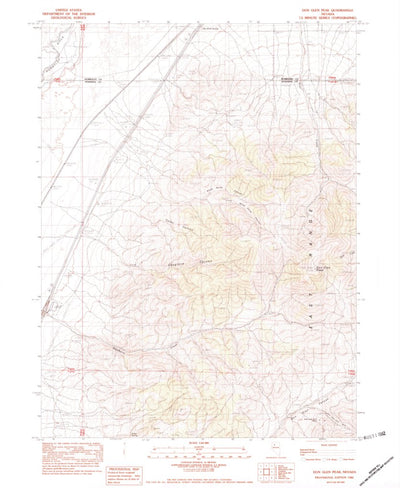 United States Geological Survey Dun Glen Peak, NV (1982, 24000-Scale) digital map
