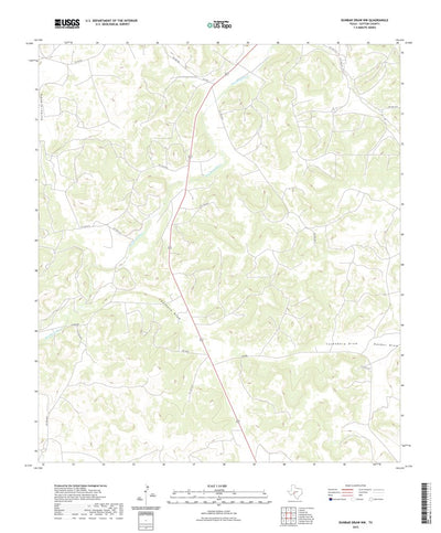 United States Geological Survey Dunbar Draw NW, TX (2022, 24000-Scale) digital map