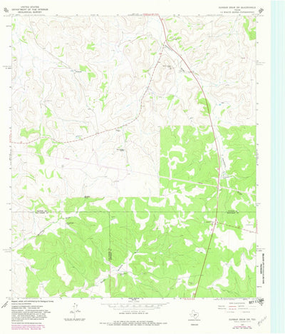 United States Geological Survey Dunbar Draw SW, TX (1967, 24000-Scale) digital map