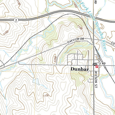United States Geological Survey Dunbar, NE (2021, 24000-Scale) digital map