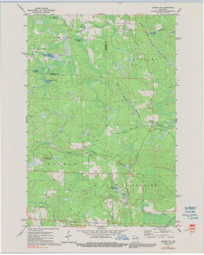 United States Geological Survey Dunbar NE, WI (1972, 24000-Scale) digital map