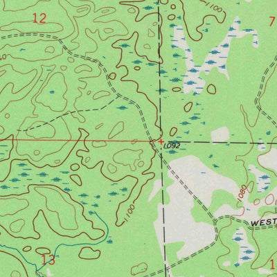 United States Geological Survey Dunbar NE, WI (1972, 24000-Scale) digital map