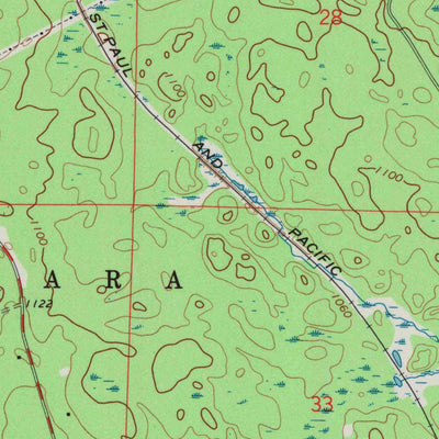 United States Geological Survey Dunbar NE, WI (1972, 24000-Scale) digital map