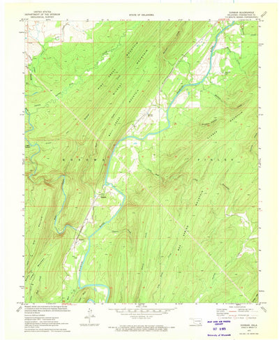United States Geological Survey Dunbar, OK (1972, 24000-Scale) digital map