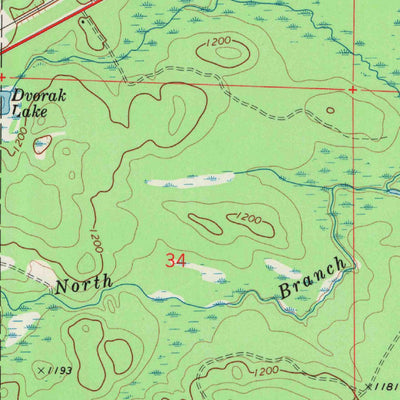 United States Geological Survey Dunbar, WI (1972, 24000-Scale) digital map