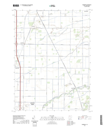 United States Geological Survey Dunbridge, OH (2023, 24000-Scale) digital map