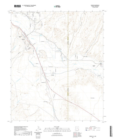 United States Geological Survey Duncan, AZ (2021, 24000-Scale) digital map