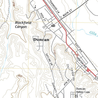 United States Geological Survey Duncan, AZ (2021, 24000-Scale) digital map