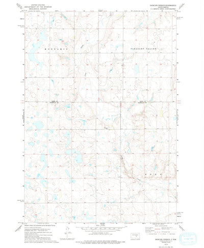 United States Geological Survey Duncan Church, SD (1973, 24000-Scale) digital map