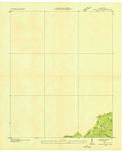 United States Geological Survey Duncan Flats, TN (1936, 24000-Scale) digital map
